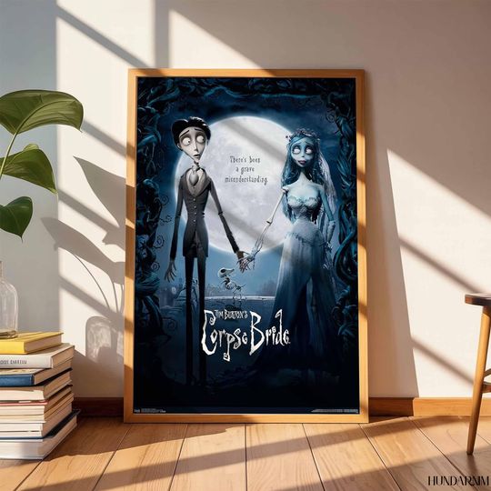 Corpse Bride Movie Poster - Gothic Romance Vertical Print