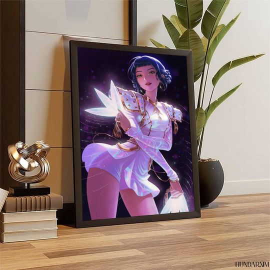 Zoey K-POP Hunters Poster Elegant Anime Fighter Print