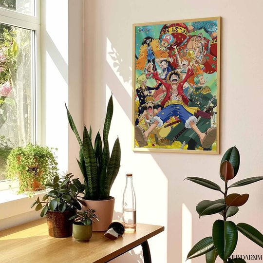 Straw Hat Pirates Poster - Colorful One Piece Anime Vertical Print