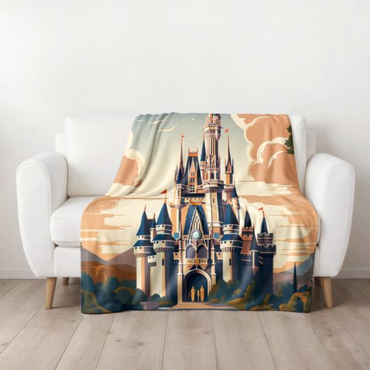 Cinderellas Castle Blanket, WDW Disney   Fleece Blanket