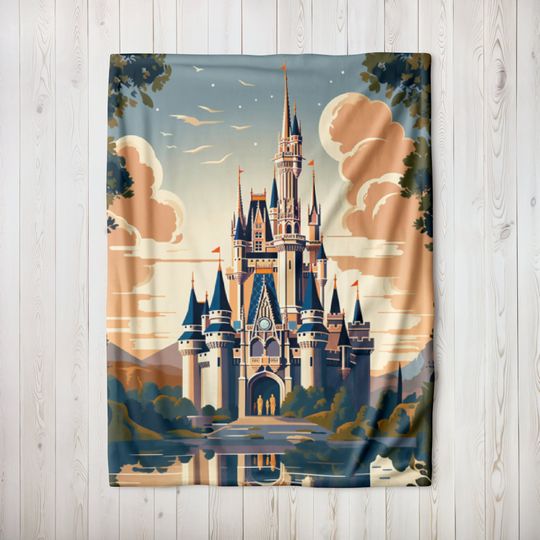 Cinderellas Castle Blanket, WDW Disney   Fleece Blanket