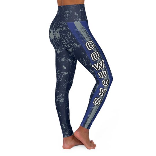 Cowboys High Waisted Yoga Leggings