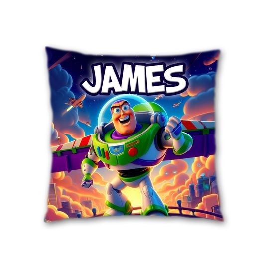 Personalized Buzz Lightyear Pillow, Cartoon Throw Pillow