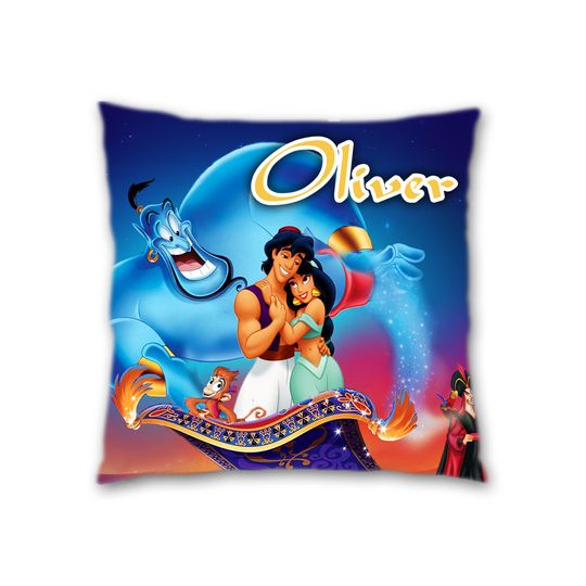 Personalized Aladdin Pillow, Cartoon Throw Pillow