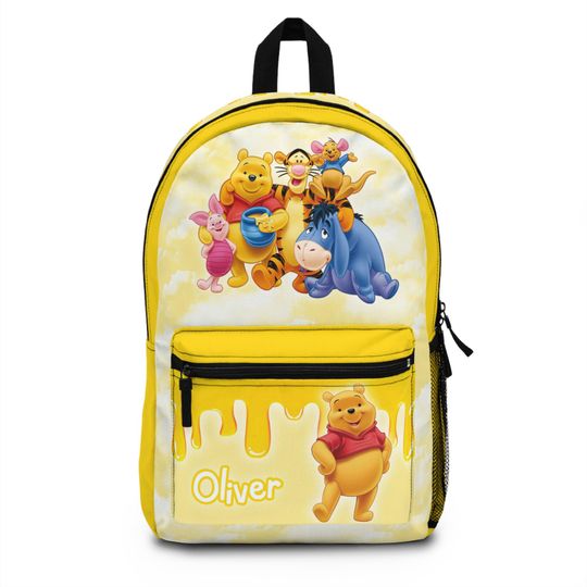 Personalized Winnie the Pooh Backpack for Kids - Custom Name