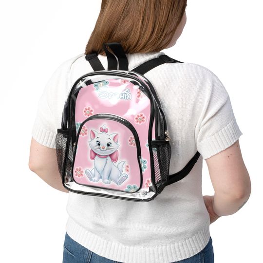 Personalized Marie the Aristocats Clear Backpack