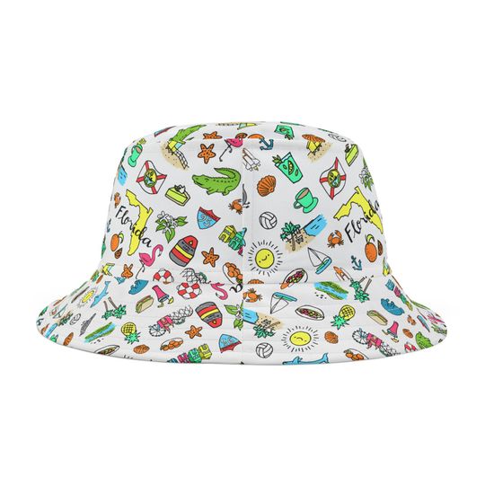 Summer Tropical Bucket Hat, Gift for Her, Gift for Him