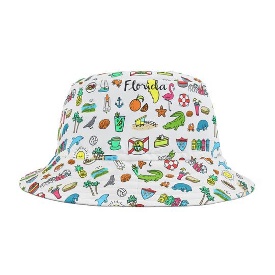 Summer Tropical Bucket Hat, Gift for Her, Gift for Him