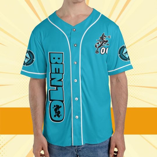 Personalize Ben 10 Kineceleran Blue Black Jersey, Cartoon Baseball Team Outfit
