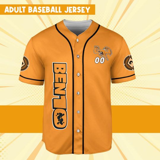 Personalize Ben 10 Vulpimancer Orange Black Jersey, Cartoon Baseball Team Outfit