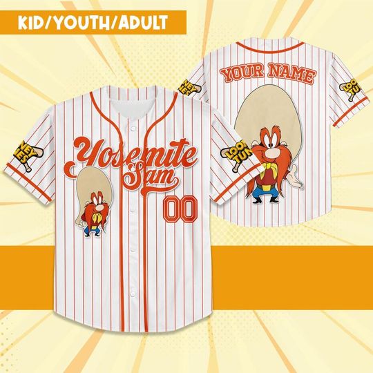 Custom Looney Tune Yosemite Sam Simple Baseball, Cartoon Team Outfit