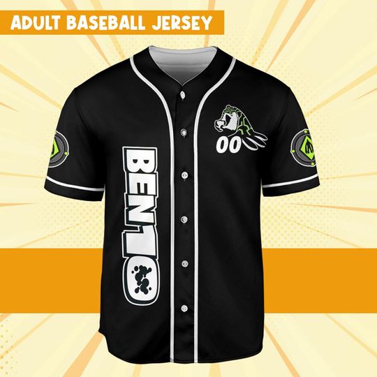 Personalize Ben 10 Galvanic Green Black Jersey, Cartoon Baseball Team Outfit