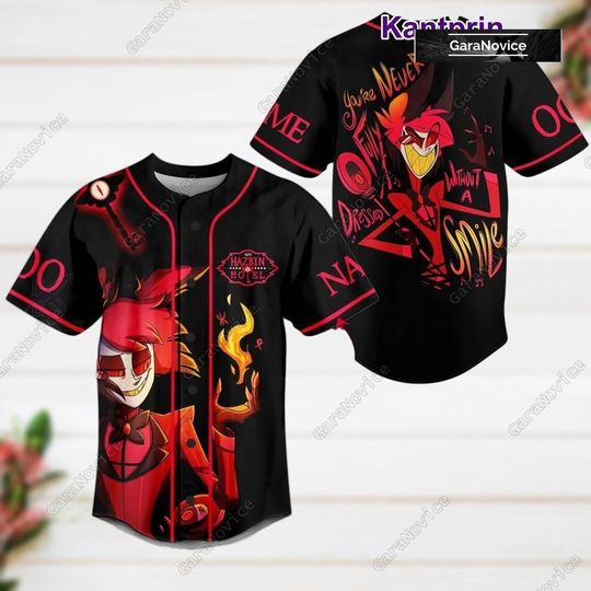 Personalized Alastor Hazbin Hotel Baseball Jersey, Hazbin Hotel Fan Gift