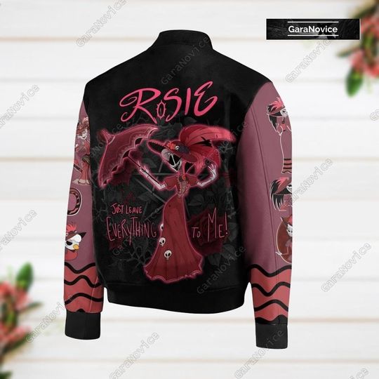 Hazbin Hotel Baseball Jacket, Hazbin Hotel Varsity Jacket