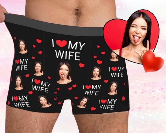 Personalized Boxers for Husband/Boyfriend, Popular Anniversary/Birthday/Wedding Gift