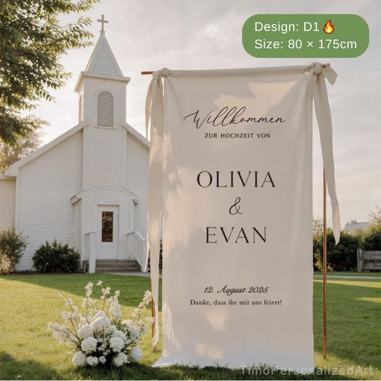 Custom Linen Wedding Sign, Fabric Wedding Sign, Custom Welcome Sign, Linen Wedding Banner, Wedding Decoration, Engagement Party Sign