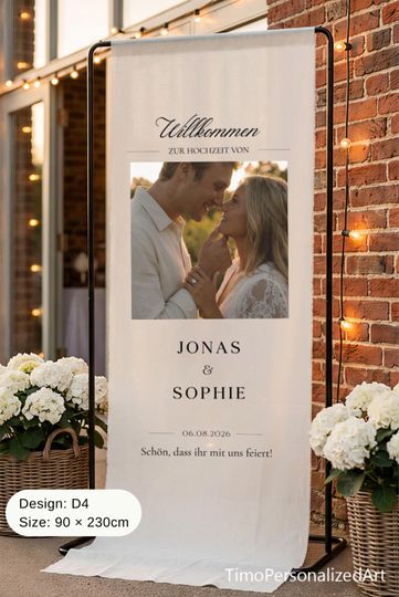 Custom Linen Wedding Sign, Fabric Wedding Sign, Custom Welcome Sign, Linen Wedding Banner, Wedding Decoration, Engagement Party Sign