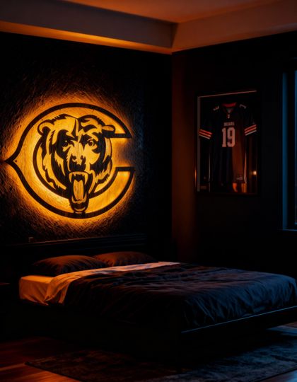 Chicago Bears LED Metal Wall Decor Rainbow Light Sign