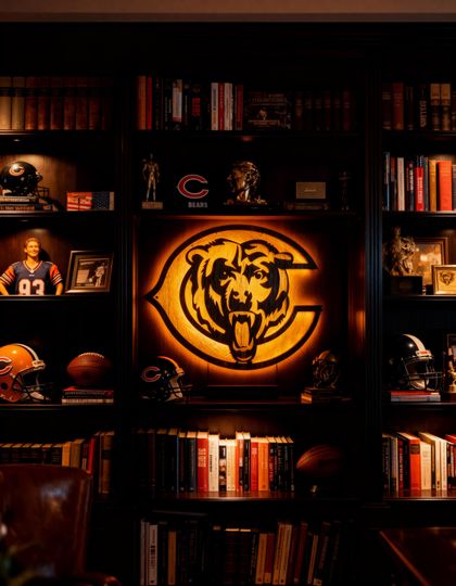 Chicago Bears LED Metal Wall Decor Rainbow Light Sign