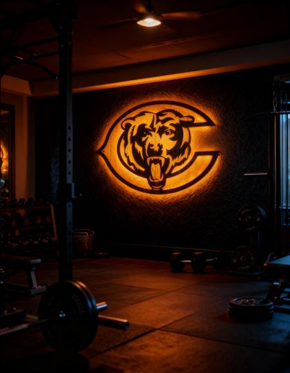 Chicago Bears LED Metal Wall Decor Rainbow Light Sign
