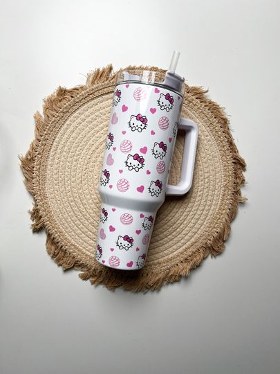 Hello Kitty 40oz tumbler, Hello Kitty Concha quencher