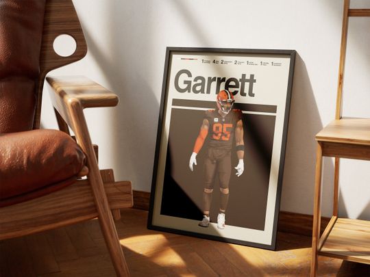 Myles Garrett Wall Decor Poster, American Football Player Poster