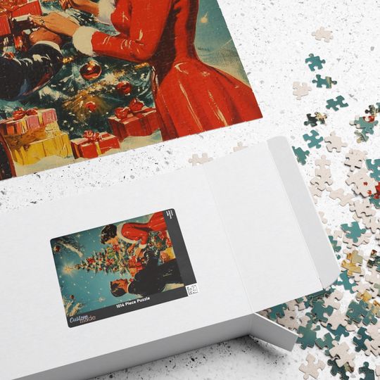 Retro Christmas Jigsaw Puzzle: Vintage Holiday Scene