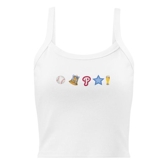 Women's Micro-Rib Spaghetti Strap Tank Top - PHILLY Ball