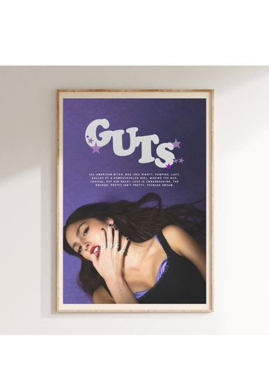 Olivia Rodrigo GUTS album  poster
