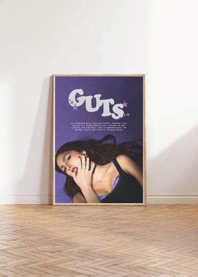 Olivia Rodrigo GUTS album  poster
