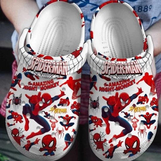 Spiderman Cartoon Clogs