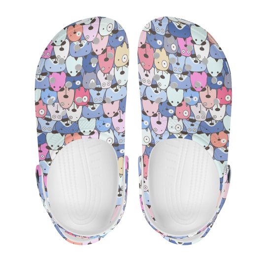 Dog Print Clogs, Animal Print