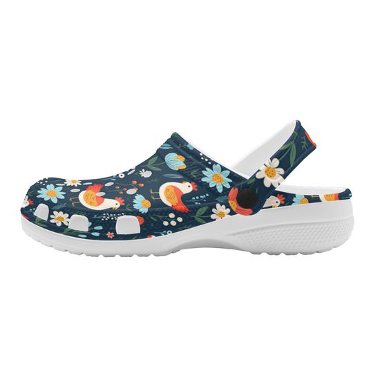 Cute Chicken Print Clogs