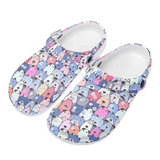 Dog Print Clogs, Animal Print