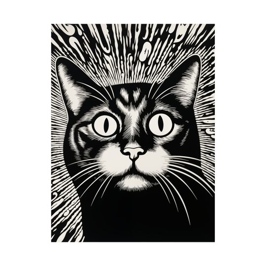 Luminous Cat Vertical Posters
