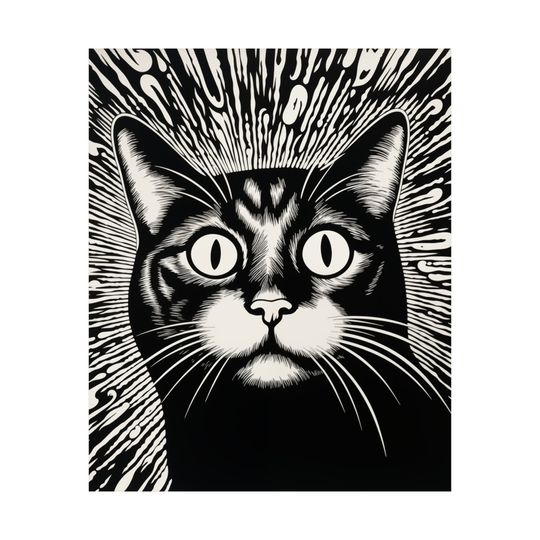 Luminous Cat Vertical Posters