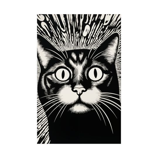 Luminous Cat Vertical Posters
