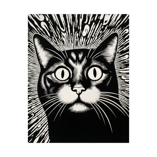 Luminous Cat Vertical Posters