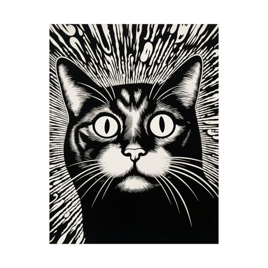 Luminous Cat Vertical Posters
