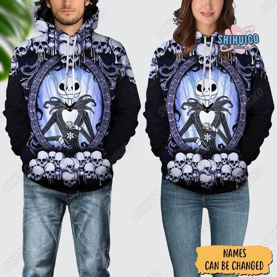 Personalized Jack Skellington 3D Hoodie