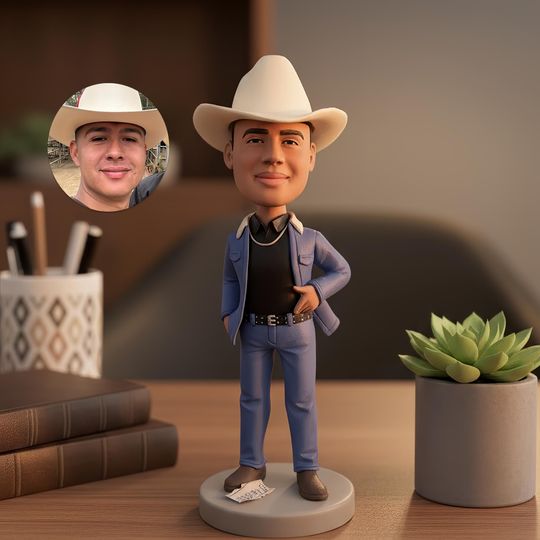 Custom Handmade Bobblehead, Personalized Polymer Clay Figurine