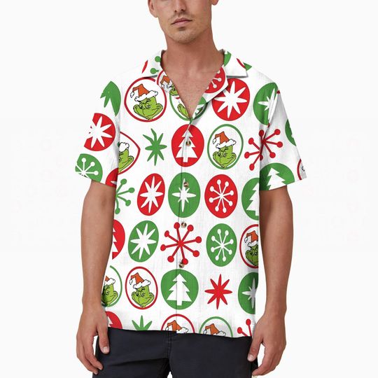 Is This Jolly Enough the funny character Christmas Hawaiian Shirt, Christmas funny character Button Up Shirt, Grin Christmas Gift
