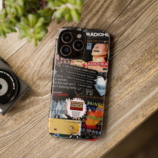 Radiohead Collage Phone Case | Band Sticker Art iPhone Case