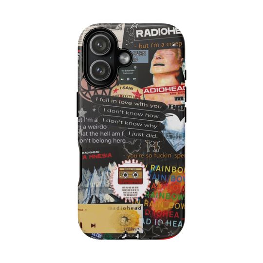 Radiohead Collage Phone Case | Band Sticker Art iPhone Case