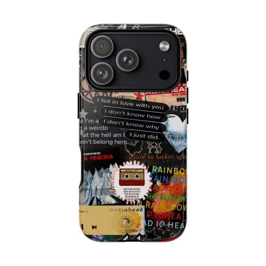 Radiohead Collage Phone Case | Band Sticker Art iPhone Case
