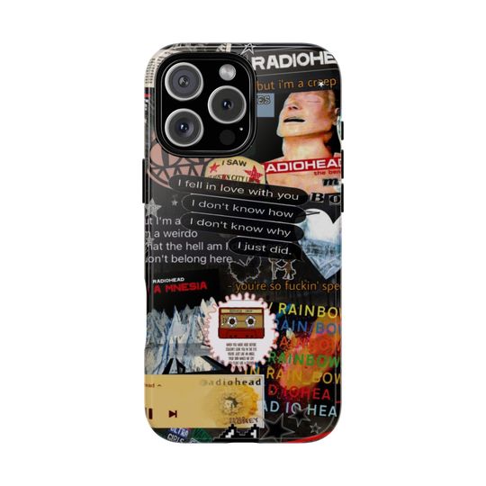 Radiohead Collage Phone Case | Band Sticker Art iPhone Case