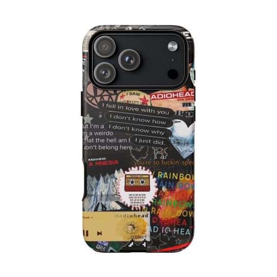 Radiohead Collage Phone Case | Band Sticker Art iPhone Case