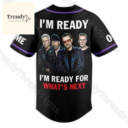 Custom U2 Baseball Jersey, U2 Baseball Shirt, U2 Jersey Shirt