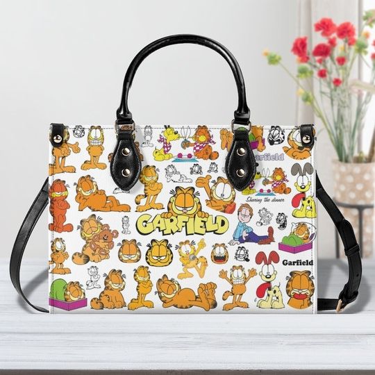 Garfield Leather bag Handbag, Custom Leather Bag
