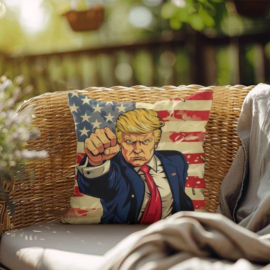 Superhero Trump Throw Pillow | Christmas Pillow | Christmas Decor